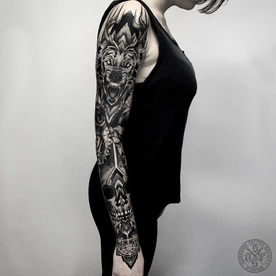 wolf-full-sleeve-tattoo-by-darkside-tattoo