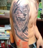 Japanese Wolf Tattoo For Men