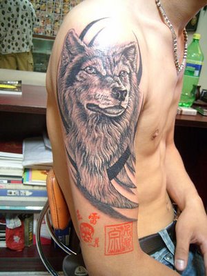 Japanese Wolf Tattoo For Men