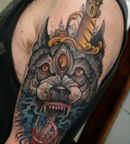 Half Sleeve Tattoos - Wolf tattoos For Men