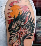 Tattoos For Men - Wolf Tattoo Design