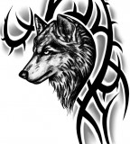 Tribal Wolf Tattoo Design - Wolf Tattoo For Men