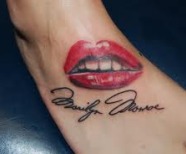 Gorgeous lips tattoos