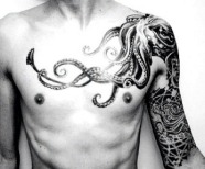 Octopus tattoos on arms