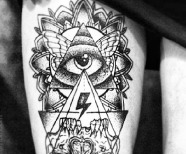 Triangle eye tattoos