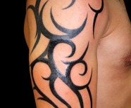 Tribal tattoos on arms