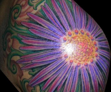 Aster Flower Tattoo