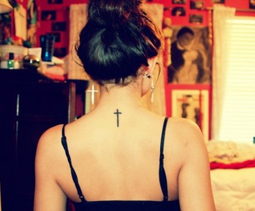 Backs crosses tattoos