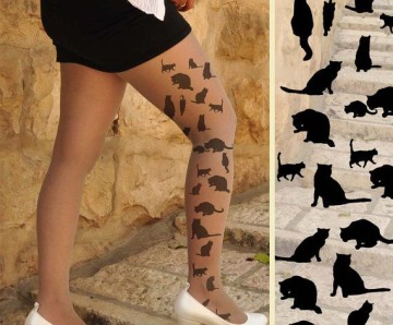Cat tattoo on leg