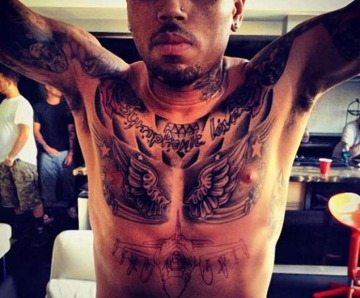 Chris Brown Neck Tattoo