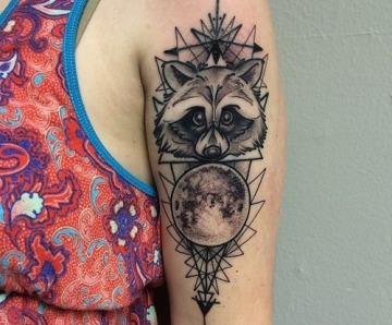 Creative raccoon tattoos