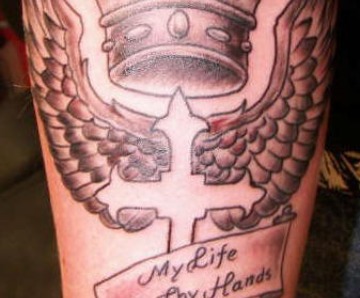 Cross And Crown Tattoo