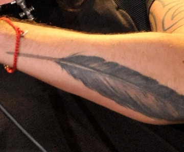 Dave Grohl Feather Tattoo