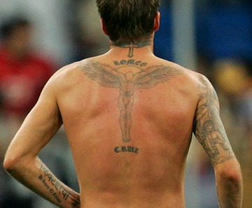 David Beckham Back Tattoo