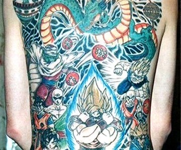 Dragon ball theme tattoos