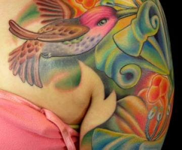 Hummingbird Tattoos For Girls Design