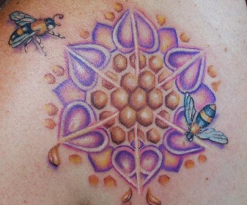 Lovely bee tattoos