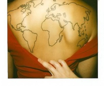 Maps tattoos on backs