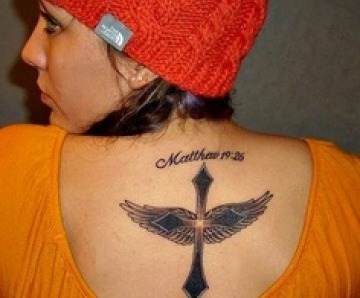 Simple wings tattoo