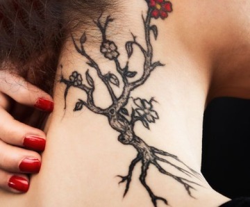 Trees tattoos on shoulders