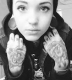 wery beutiful girl with tattoo