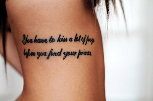 sexy side rib quote tattoos for girls – side rib quote tattoos for girls-f41218