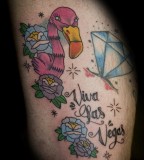 traditional-flamingo-las-vegad-filler-tattoo-thigh-lettering-script