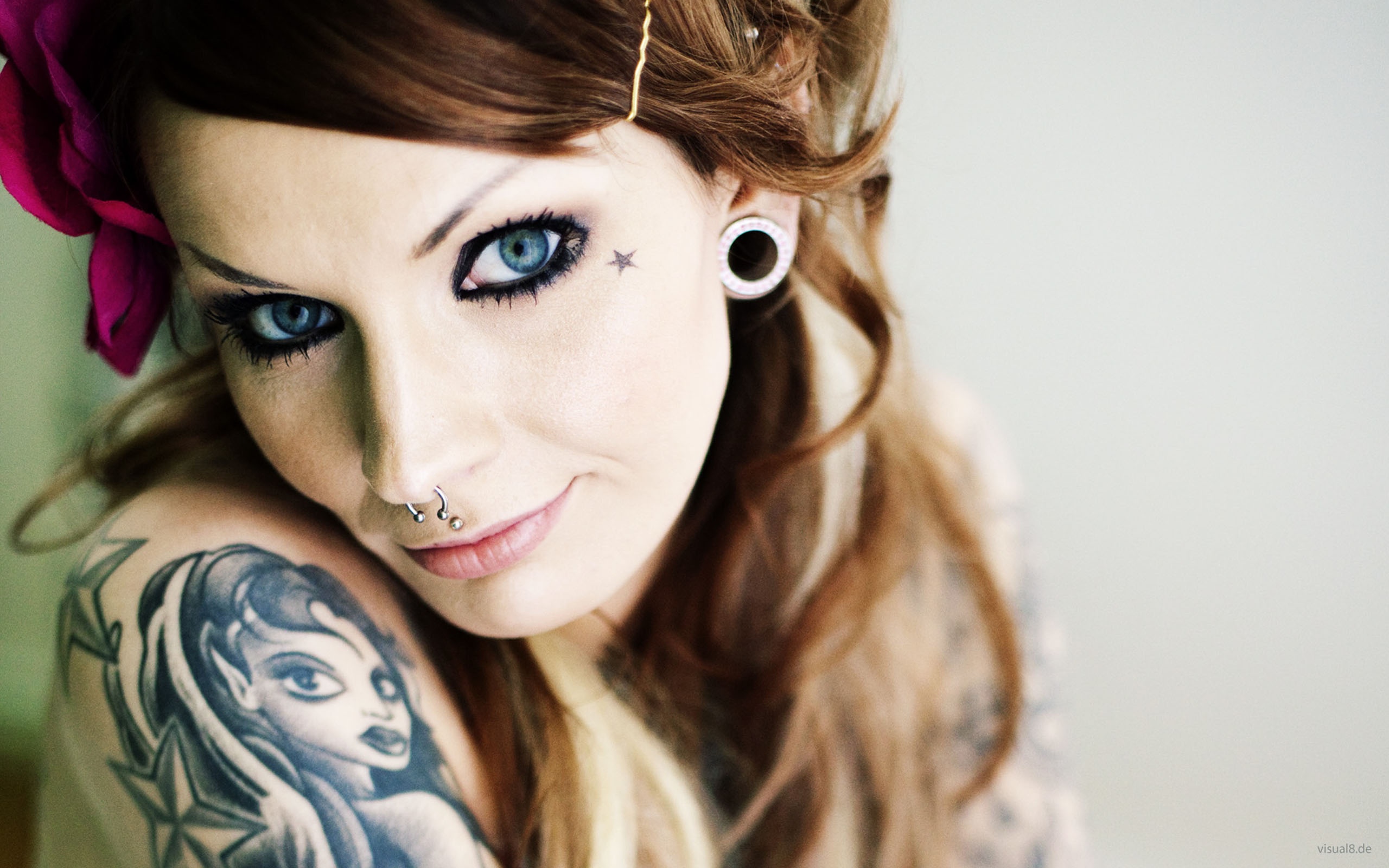 Girls with tattoo summer style smile - | TattooMagz › Tattoo Designs