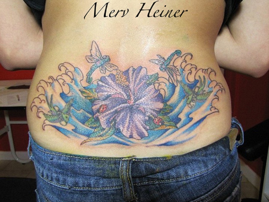 flower designs for tattoos back botom