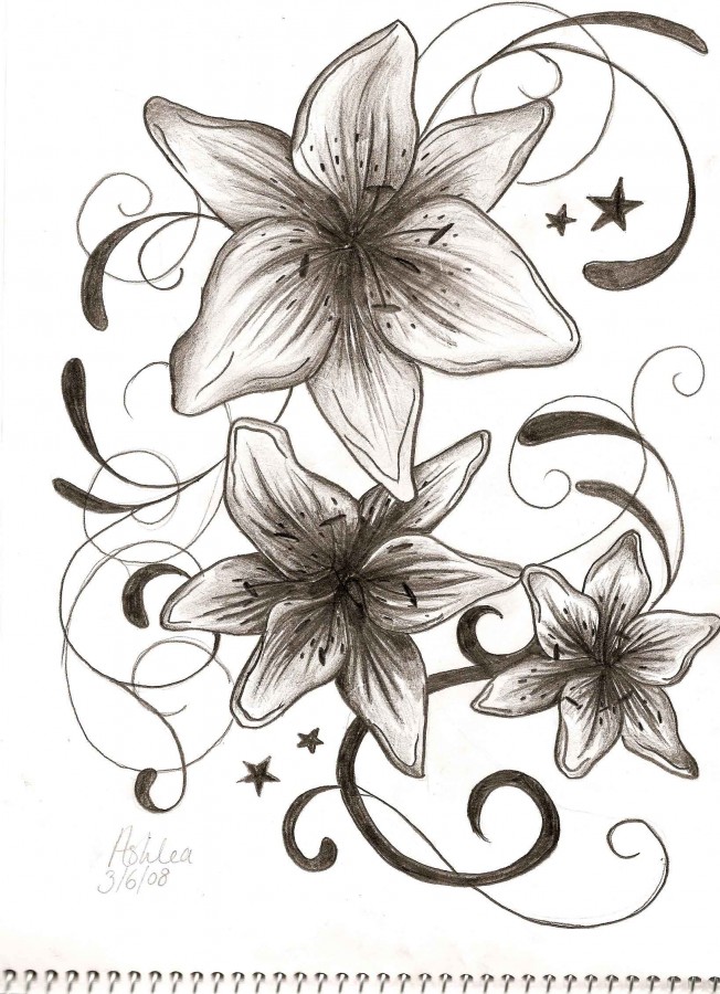 flower designs for tattoos lely