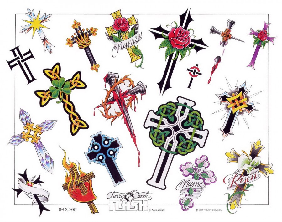 tattoo cross designs lots