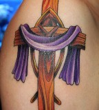 tattoo cross designs purple