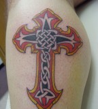 tattoo cross designs red black