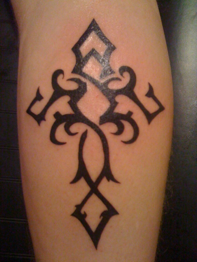 tattoo cross designs tribal
