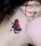 women tattoo designs red