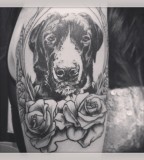 Black-and-white-dog-tattoo