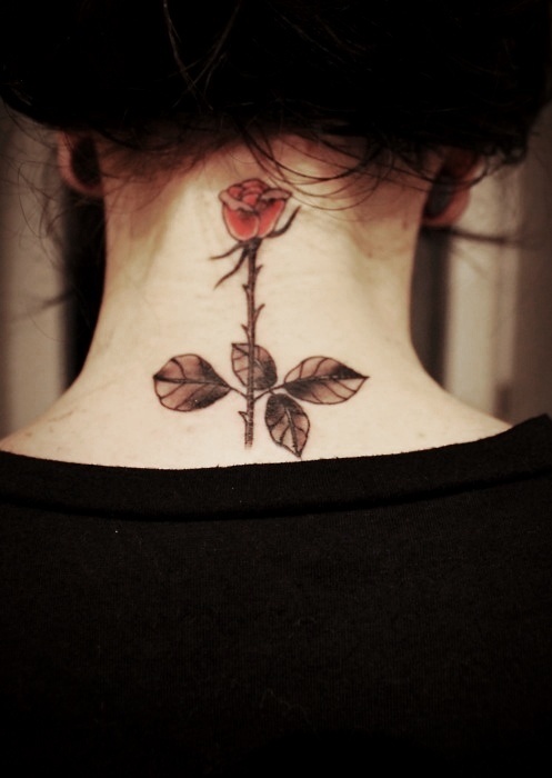 Cute-Rose-neck-tattoo
