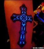 blacklight tattoo cross