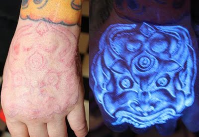 blacklight tattoo hand