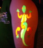 blacklight tattoo lizard
