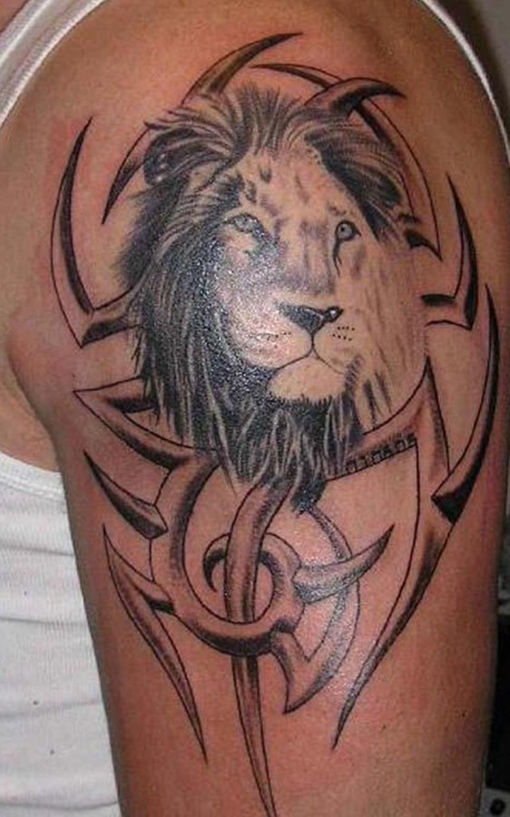tattoo picture gallery lion in tribal