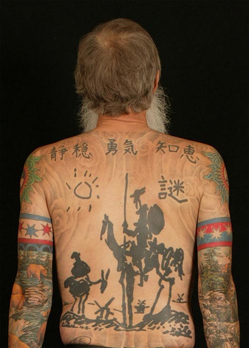 all body tattoo for man Don Quixote