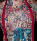 all body tattoo for man superhero chest piece