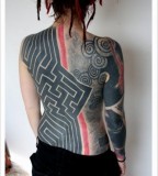 all body tattoo for woman geometrical by little swastika