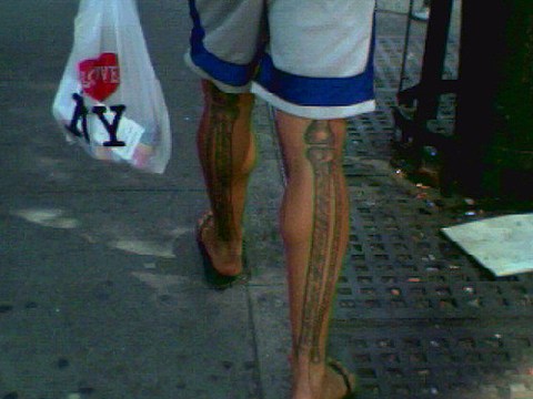 anatomical tattoo leg bones