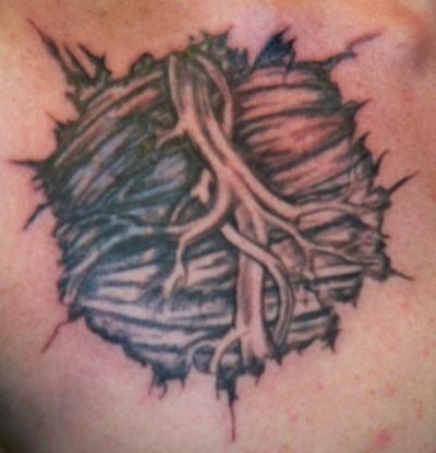 anatomical tattoo peace sign vein muscle tattoo
