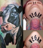 animal rights tattoo hardcore vegan