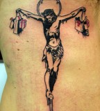 banksy graffiti tattoo jesus christ crucifiction