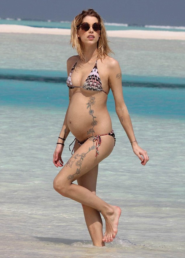 Beach girl tattoo