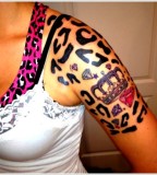crown tattoo leopard print rubin
